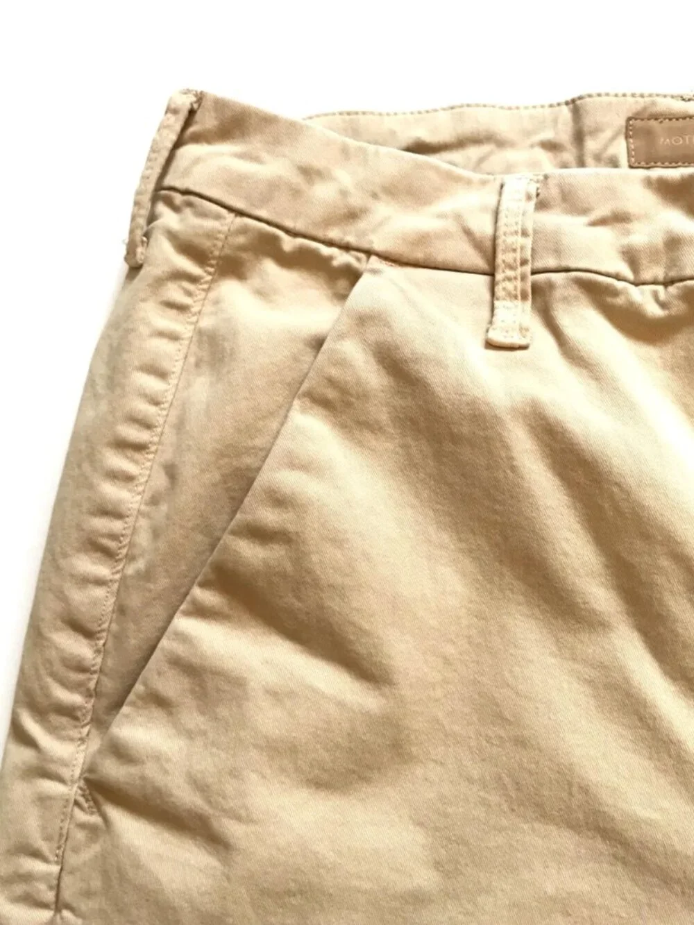 Mother the Roller Prep Pants Womens 28 Khaki Tan Killing Time High Rise Wide Leg